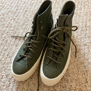 Converse Olive Green High-Top Sneakers